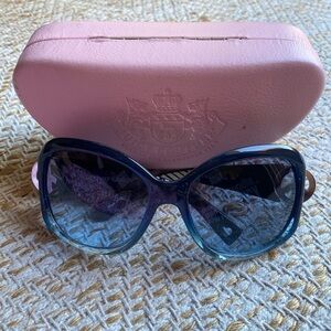 Juicy Couture Sunglasses. Blue with Peace Sign Decal!✌🏼